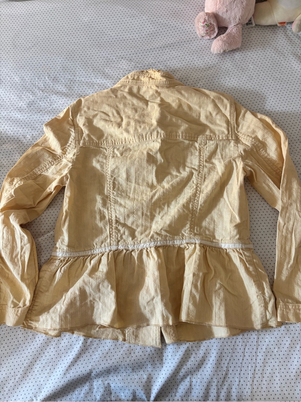 Yellow Button-Front Cotton Top - Picture 3 of 4